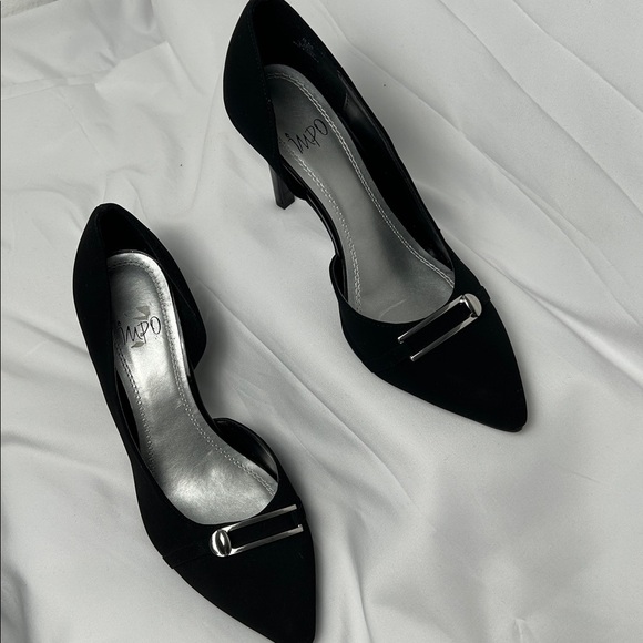 Impo Black Heels with Silver Accent size 8 - Picture 3 of 7